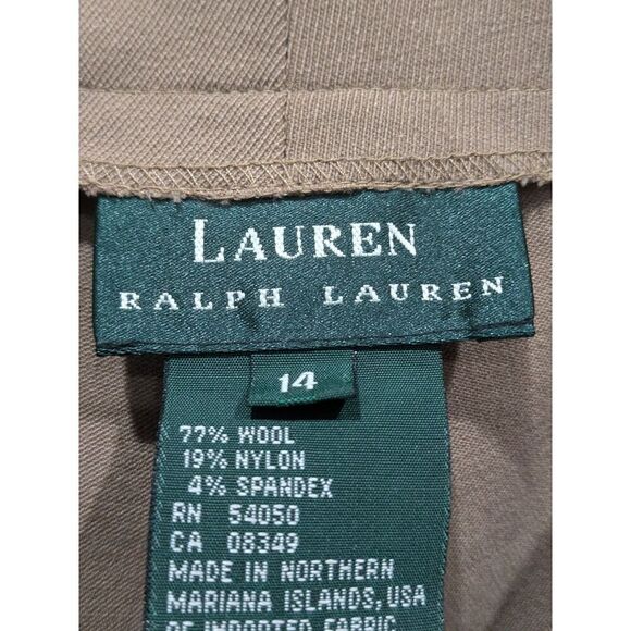 Vintage Lauren Ralph Lauren Stretch Wool Equestrian Career Trouser Pants, 14 - Picture 9 of 9
